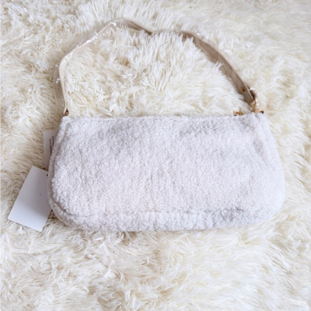 Fluffy White Purse